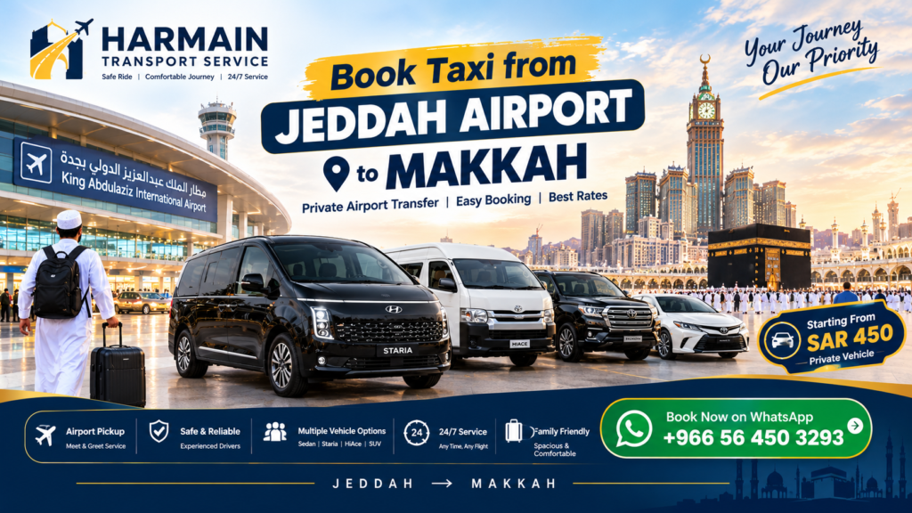 Book Taxi from Jeddah Airport to Makkah